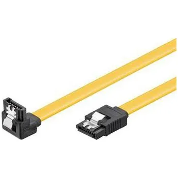 Datový kabel PremiumCord 0,2m SATA 3.0 datový kabel 1.5GBs / 3GBs / 6GBs, kov.západka, 90°