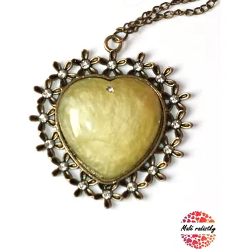 Náhrdelník Náhrdelník Fashion Jewerly - Retro perleťové srdce 010