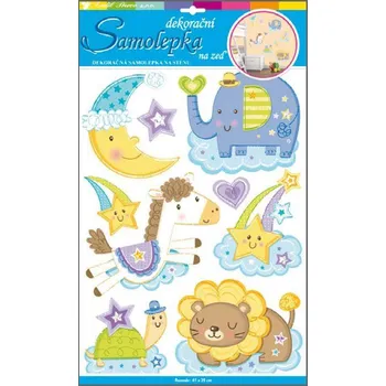 Samolepící dekorace Anděl Samolepky na zeď z tvrdého papíru s koníkem 10051, 47x29cm