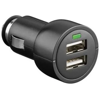 goobay Napájecí 12-24V autoadaptér na 2xUSB 3,1A černý