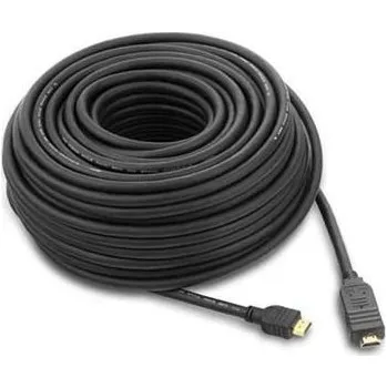 Video kabel PremiumCord HDMI High Speed with Ether. kabel se zesilovačem, 7,5m, 3x stínění, M/M, zlacené konektory, černý