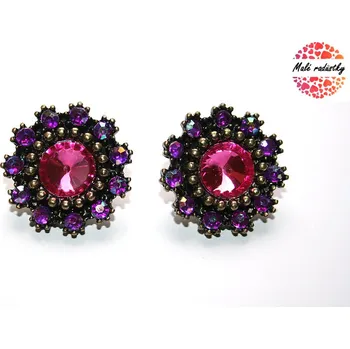 Náušnice Náušnice Fashion Jewerly - Fialové kytičky 207