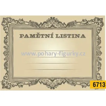 pamětní listina 6713 (formát A5, A4)