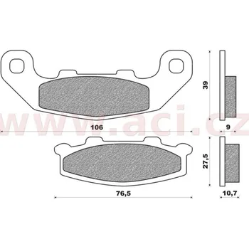 Brzdová destička Brzdové destičky NEWFREN KAWASAKI ZR 550 B Zephyr 1991-1992 ORGANICKÁ SMĚS