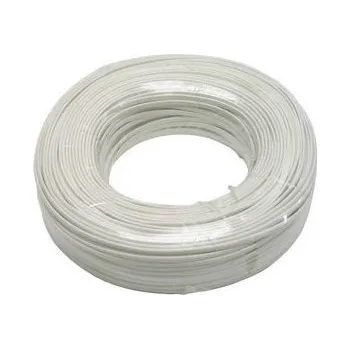 Síťový kabel Premiumcord Kabel telefonní 4 žíly 100m bílý