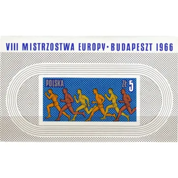 Poštovní známka Poczta Polska (1966) MiNr. 1688 ** - Polsko - BLOCK 39 - ME v Budapešti - Vytrvalostní běh