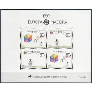 Poštovní známka CTT - Portugal post (1989) MiNr. 125 I - 126 ** - Portugalsko Madeira - BLOCK 10 - pouštění draka