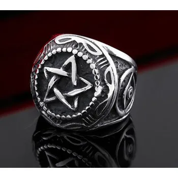 Prsten Prstýnek Supernatural - pentagram (ocel) - 4 (Prsten Supernatural - pentagram (ocel))