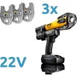 Lisovací kleště REMS Mini-Press 22V ACC + 3 čelisti zdarma, Aku Li-Ion 578X05, 578010 (REMS 578X05, 578010 22V Akumulátorový radiální lis s automatickým zpětným chodem na výrobu lisovaných spojů Ø 10 – 40 mm)
