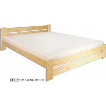 Ložnice Postel z masivu LK 118 - Dvojlůžko z masivu borovice