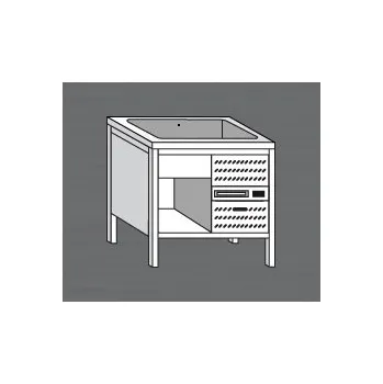 Nerezový dřez Nerezový stůl s chladící vanou na gastronádoby CHSV 2