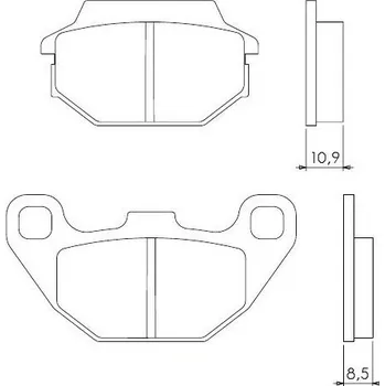 Brzdový komplet Brenta FT3049 zadní organické brzdové destičky na motorku SYM GT 500 rok 04-07