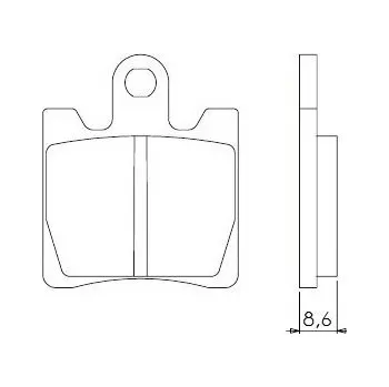 Brzdový komplet Brenta FT3018 přední organické brzdové destičky na motorku SUZUKI AN 400 BURGMAN rok 98-06