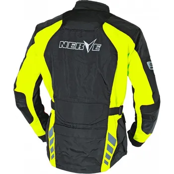 Moto bunda NERVE Spark neon žlutá cestovní motocyklová bunda na motorku L