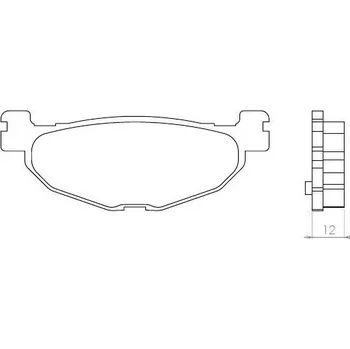 Brzdový komplet Brenta FT3078 zadní organické brzdové destičky na motorku YAMAHA YP 400 MAJESTY rok 03-13