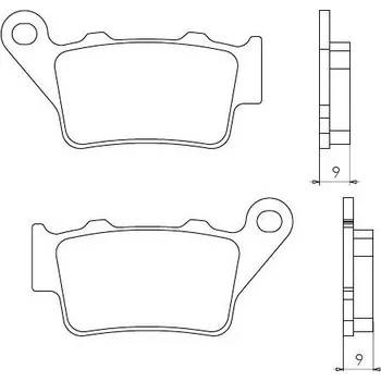 Brzdový komplet Brenta FT3088 zadní organické brzdové destičky na motorku KTM GS 250 rok 94-00