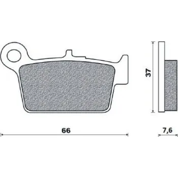 Brzdový komplet Brenta FT3125 zadní organické brzdové destičky na motorku BETA RR450(4T) rok 05-14