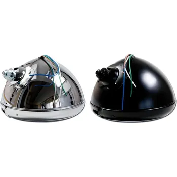 Osvětlení pro motocykl Přední hlavní světlo na motorku HD Style, 178 mm (7'') Barva: černá