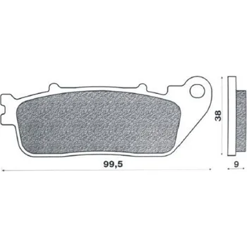 Brzdový komplet Brenta FT3129 zadní organické brzdové destičky na motorku HONDA CROSSRUNNER 800 rok 11-16