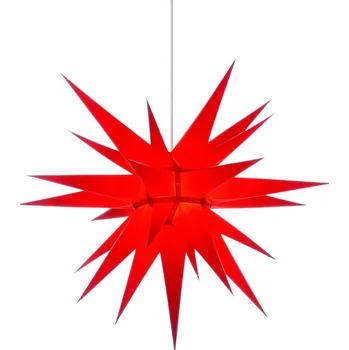 Vánoční dekorace Moravská hvězda I7 červená, papír, 70 cm