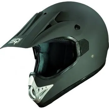 Helma na motorku SQ MC Omega černá matná krosová přilba na motorku a čtyřkolku XS