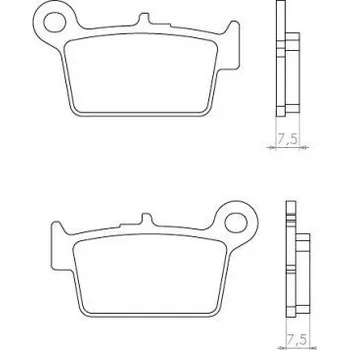 Brzdový komplet Brenta FT3101 zadní organické brzdové destičky na motorku APRILIA SXV 450 rok 05-13