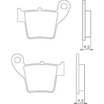 Brzdový komplet Brenta FT3046 zadní organické brzdové destičky na motorku HM Moto HONDA - HM CRE 450 F rok 2002