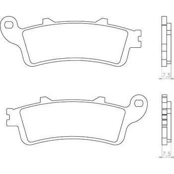 Brzdový komplet Brenta FT3023B přední organické brzdové destičky na motorku HONDA VTX 1800 rok 01-11