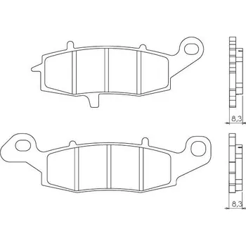 Brzdový komplet Brenta FT3091 (pravý přední kotouč) přední organické brzdové destičky na motorku SUZUKI GSF 650 S BANDIT ABS rok 05-06