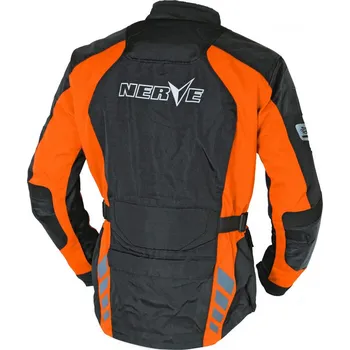 Moto bunda NERVE Spark oranžová cestovní motocyklová bunda na motorku S