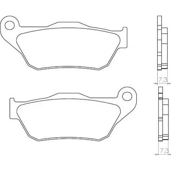 Brzdový komplet Brenta FT3080 přední organické brzdové destičky na motorku YAMAHA YP R 125 X MAX rok 06-09