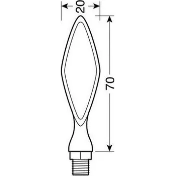 Osvětlení pro motocykl LED blinkry STORM, 12V blinkry na motorku černé blinkry