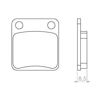 Brzdový komplet Brenta FT4083 přední sintrované brzdové destičky na motorku SUZUKI RH 250 X rok 1987