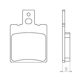 Brzdový komplet Brenta FT3067 přední organické brzdové destičky na motorku MALAGUTI CIAK 125 RESTYLING EURO 2 rok 2003