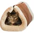Pelíšek pro kočku Kitty Shack plyšový pelíšek 2 v 1 95 x 55 cm hnědý