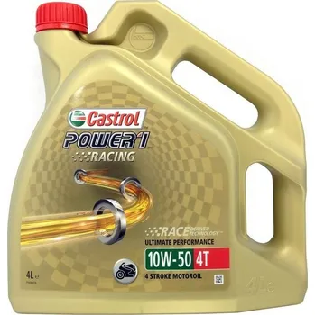 Provozní kapalina Castrol Power 1 Racing 4T 10W50 4 litry, olej pro motorky SUZUKI GSX-R 750 rok 11-16