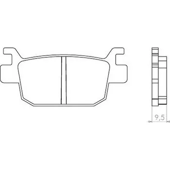 Brzdový komplet Brenta FT4082 zadní sintrované brzdové destičky na motorku HONDA NES 150 @ rok 2009
