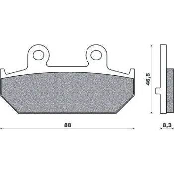 Brzdový komplet Brenta FT3104 zadní organické brzdové destičky na motorku MALAGUTI MADISON 3 250 rok 06-09
