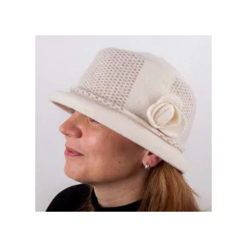 Klobouk Smetanový elegantní dámský klobouk Tonak 87118