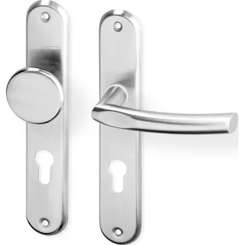 Dveřní kování Dveřní kování ILSA OV ECO nerez kl.+koule (Dveřní kování ILSA OV ECO nerez se štítem s roztečí 72 nebo 90 mm, vhodná pro interiér.)