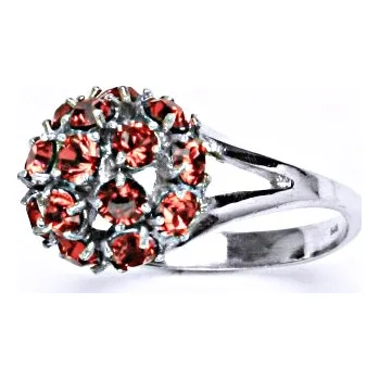 Prsten Stříbrný prsten s krystalem swarovski paparadscha,šperk T 1337