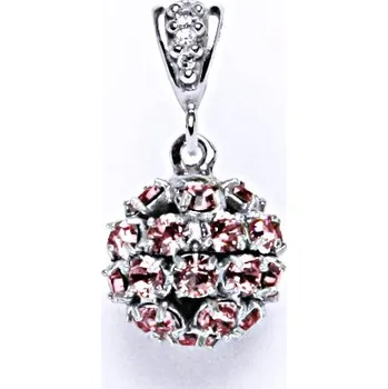 Přívěsek Koule se Swarovski krystalem přívěsek stříbrný light rose P 1344/2