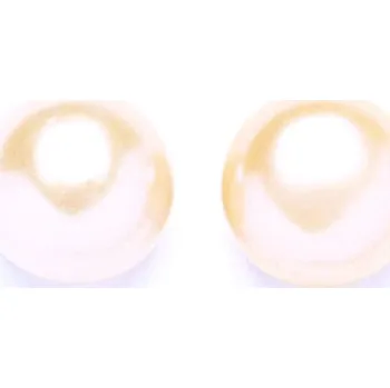 Náušnice Stříbrné náušnice na šroubek s přírodní lososovou perlou říční 12 mm, NŠ 1299