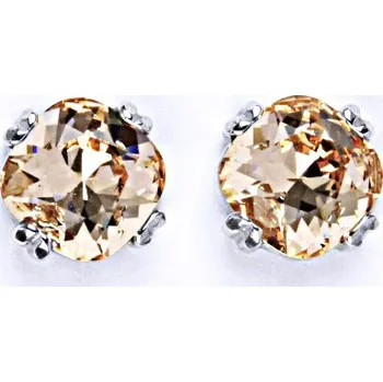 Náušnice Náušnice stříbrné se Swarovski krystalem light peach NŠ 1225