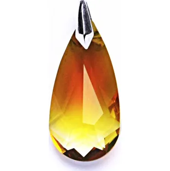 Přívěsek Stříbrný přívěsek s krystalem Swarovski (25 mm slza barva oranž), P 1310