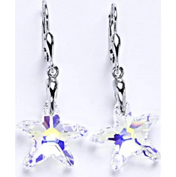 Náušnice Stříbrné naušnice s krystaly Swarovski AB crystal, NK 1313/27
