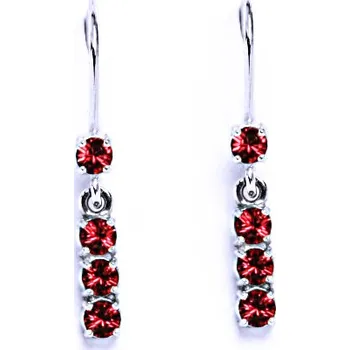 Náušnice Stříbrné náušnice se Swarovski krystalem indian pink NK 1323V