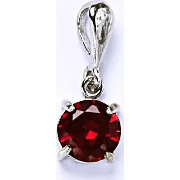 Přívěsek Stříbrný přívěšek, zirkon rubín, šperky se zirkony, P 1252/22
