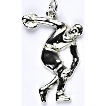 Přívěsek Stříbrný přívěsek, diskař, přívěsek ze stříbra, P 238