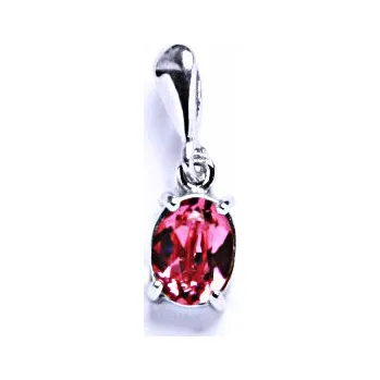 Přívěsek Stříbrný přívěšek,šperky, Swarovski krystal(light rose 8x6mm)P 1245/22